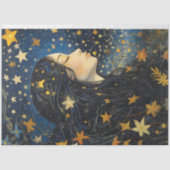 Starry Night Sky Art Nouveau Dream Giro del Malcan Seidenpapier (Vorderseite)