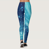 Starry Night Sky: Blaue Leggings (Rückseite)