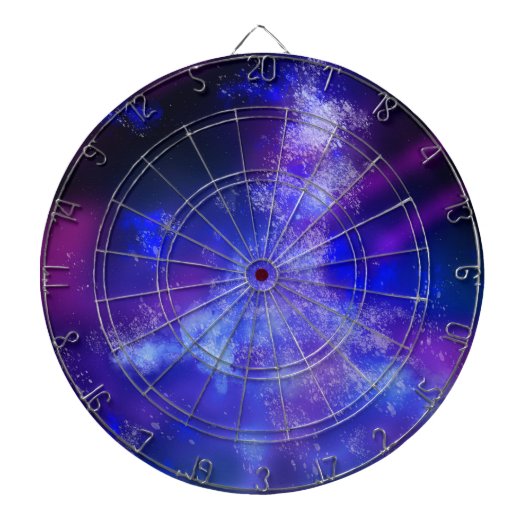 Starry Night Sky Blue Sapphire Dartboard Dartscheibe (vorne)