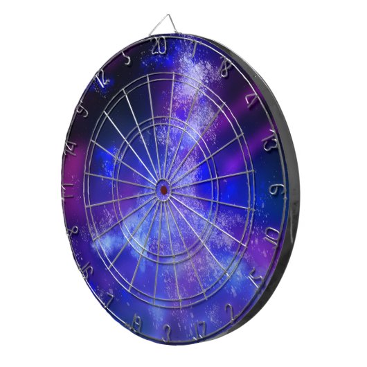 Starry Night Sky Blue Sapphire Dartboard Dartscheibe (Vorderseite rechts)