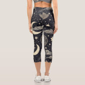 Starry Night Sky Capri Leggings (Rückseite)
