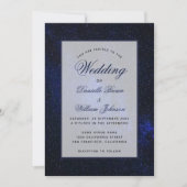 Starry Night Sky Celestial Elegante Script Wedding Einladung (Vorderseite)