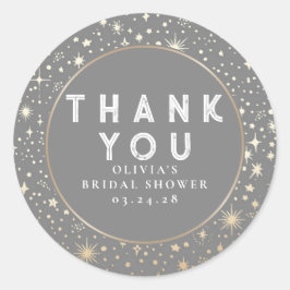 Starry Night Sky Celestial Vielen Dank Runder Aufkleber