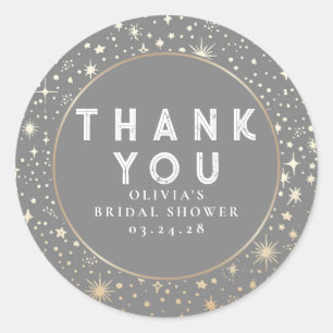 Starry Night Sky Celestial Vielen Dank Runder Aufkleber