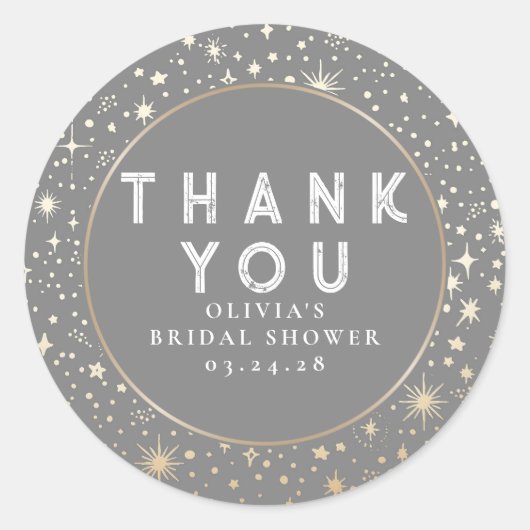 Starry Night Sky Celestial Vielen Dank Runder Aufkleber (Vorderseite)