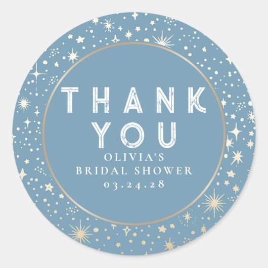 Starry Night Sky Celestial Vielen Dank Runder Aufkleber (Vorderseite)
