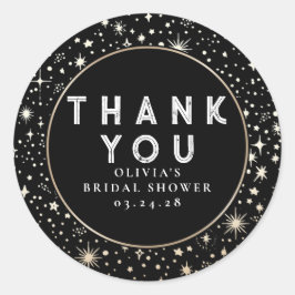 Starry Night Sky Celestial Vielen Dank Runder Aufkleber