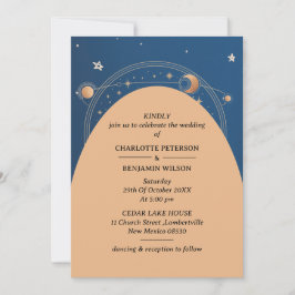 Starry Night Sky Celestial Wedding Einladung