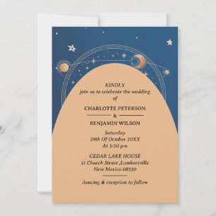 Starry Night Sky Celestial Wedding Einladung