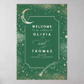 Starry Night Sky Celestial Wedding Welcome Sign Poster (Vorne)