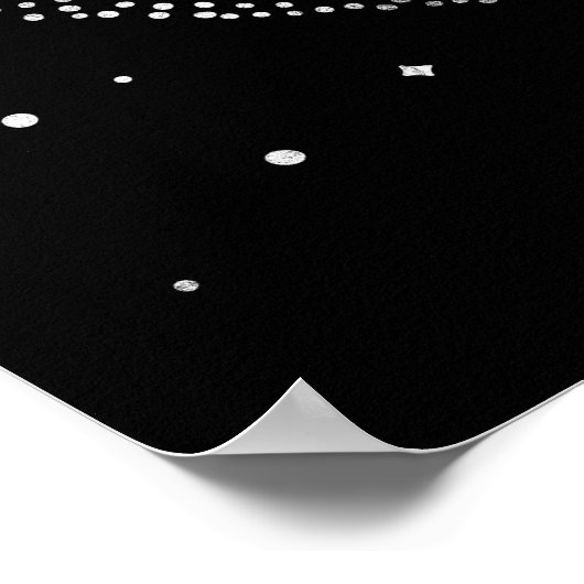 Starry Night Sky Celestial Wedding Welcome Sign Poster (Ecke)