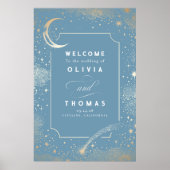 Starry Night Sky Celestial Wedding Welcome Sign Poster (Vorne)