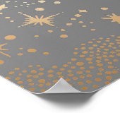 Starry Night Sky Celestial Wedding Welcome Sign Poster (Ecke)