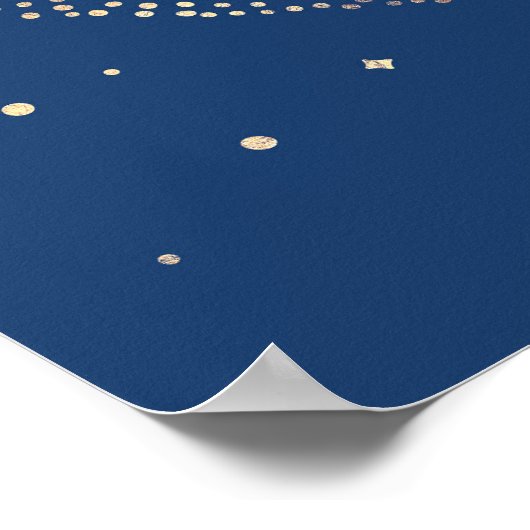 Starry Night Sky Celestial Wedding Welcome Sign Poster (Ecke)