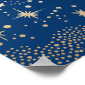 Starry Night Sky Celestial Wedding Welcome Sign Poster (Ecke)