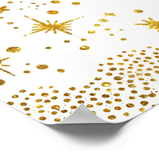 Starry Night Sky Celestial Wedding Welcome Sign Poster (Ecke)