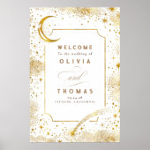 Starry Night Sky Celestial Wedding Welcome Sign Poster (Vorne)