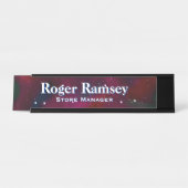 Starry Night Sky Desk Namplate Schreibtischnamensplakette (Vorderseite )