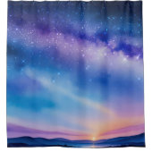 Starry Night Sky Duschvorhang (Vorderseite)