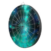 Starry Night Sky Emerald Green Dartboard Dartscheibe (Vorderseite rechts)