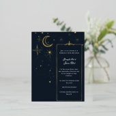 Starry Night Sky Frame Foil Einladung zur Hochzeit (Stehend vorne)