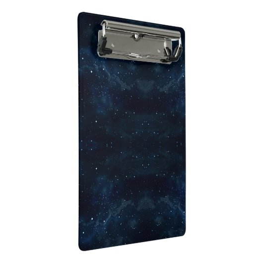 Starry Night Sky , Galaxy Space Celestial Mini Klemmbrett (Schrägansicht)