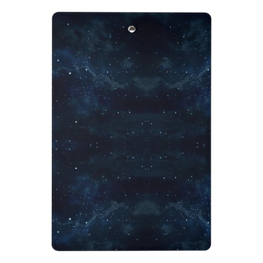 Starry Night Sky , Galaxy Space Celestial Mini Klemmbrett (Rückseite)