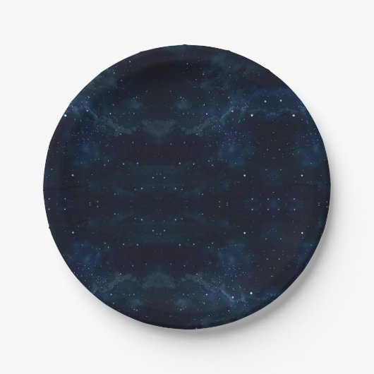 Starry Night Sky , Galaxy Space Celestial Pappteller (Vorderseite)