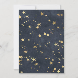 Starry Night Sky Golden Stars Astrologie Lover Einladung