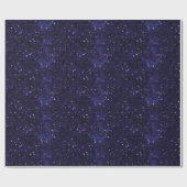 Starry Night Sky Grid Geschenkpapier (Flach)
