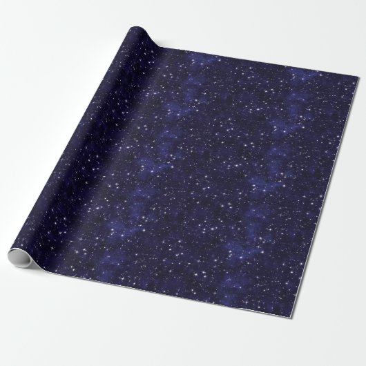 Starry Night Sky Grid Geschenkpapier (Ungerollt)