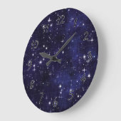 Starry Night Sky Grid Große Wanduhr (Winkel)