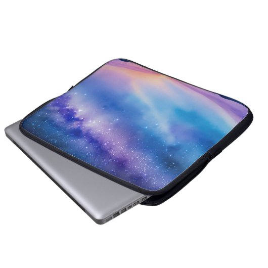 Starry Night Sky Laptopschutzhülle (Vorne Knopf)