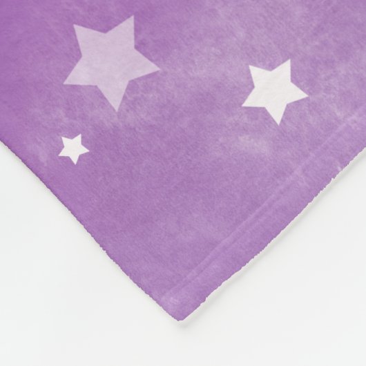 Starry Night Sky Lila Moon and Stars Fleecedecke (Ecke)