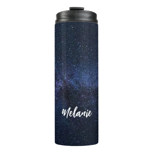 Starry Night Sky Milky Way Galaxy Thermosbecher (Vorderseite)