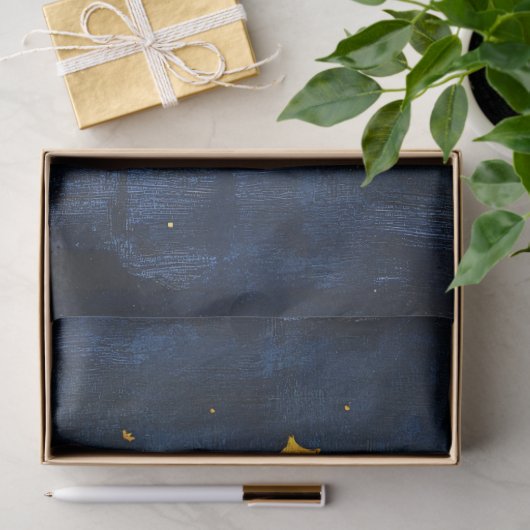 Starry Night Sky mit Crescent Moon Decoupage Seidenpapier (Geschenk)
