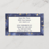 Starry Night Sky mit Gold Stars Visitenkarte (Rückseite)