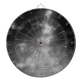 Starry Night Sky Monochrome Grau Dartboard Dartscheibe (vorne)