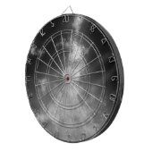 Starry Night Sky Monochrome Grau Dartboard Dartscheibe (Vorderseite rechts)