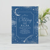 Starry Night Sky Moon Mystical Celestiday Einladung (Stehend Vorderseite)