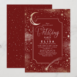 Starry Night Sky Moon Mystical Celestiday Einladung