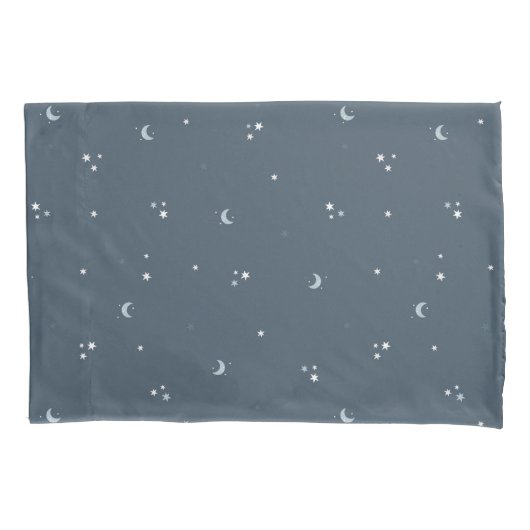 Starry Night Sky Moon & Stars Throw Kissen Kissenbezug (Vorderseite)