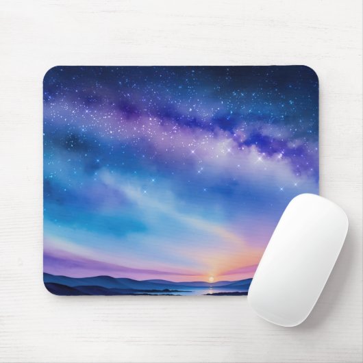 Starry Night Sky Mousepad (Mit Mouse)