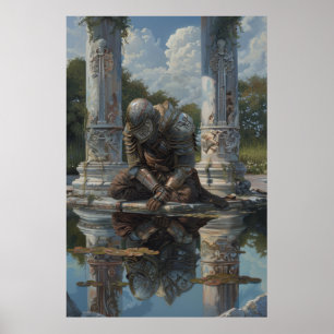 Starry Night Sky Oil Painting Poster