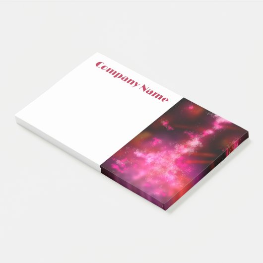 Starry Night Sky Pink Post-it Klebezettel (angewinkelt)