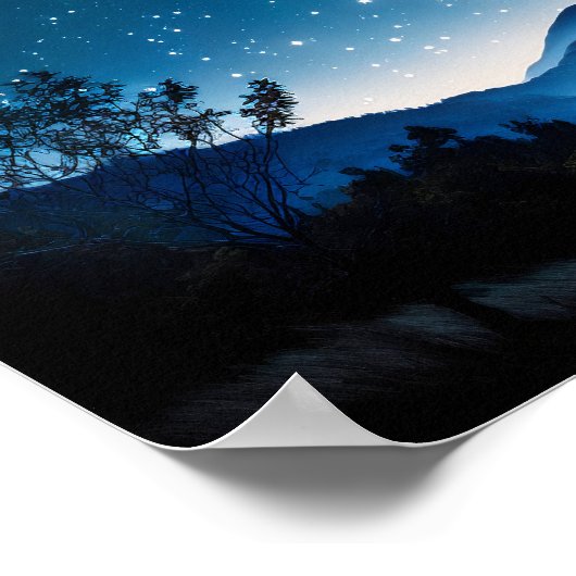 Starry Night Sky Poster (Ecke)