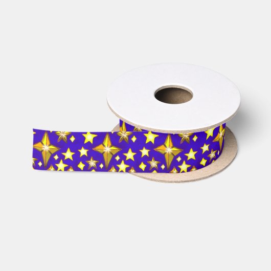Starry Night Sky Ribbon Satinband (Spule)