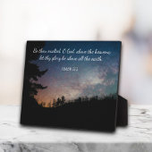 Starry Night Sky Silhouette Scripture Fotoplatte