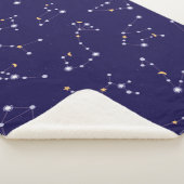 Starry Night Sky Small Sherpa Blanket Sherpadecke (3/4)