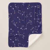 Starry Night Sky Small Sherpa Blanket Sherpadecke (Vorderseite)